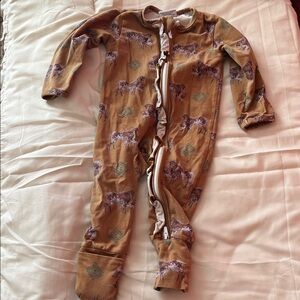 Cowkid Clothing Co. longhorn ruffled footie